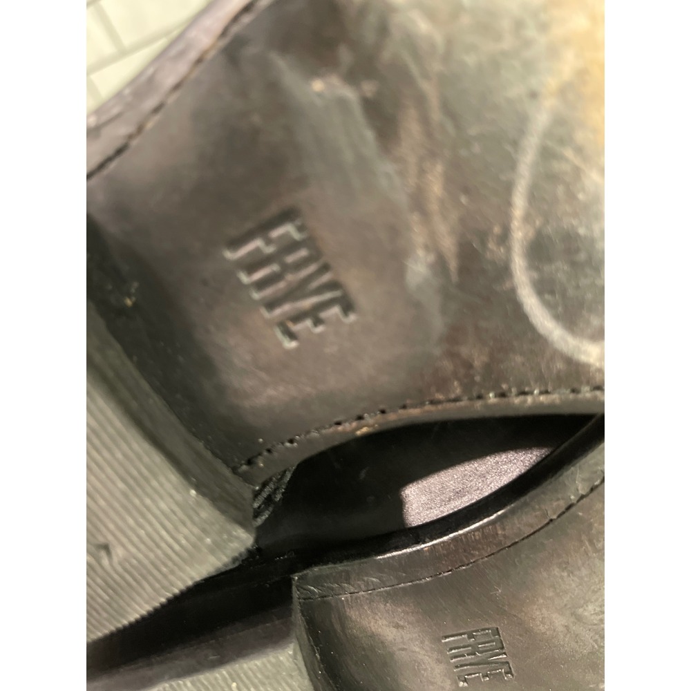Frye Phillip Riding Boots Womens 6 Black Harness 8R Leather Ankle Moto Classic - Picture 8 of 10